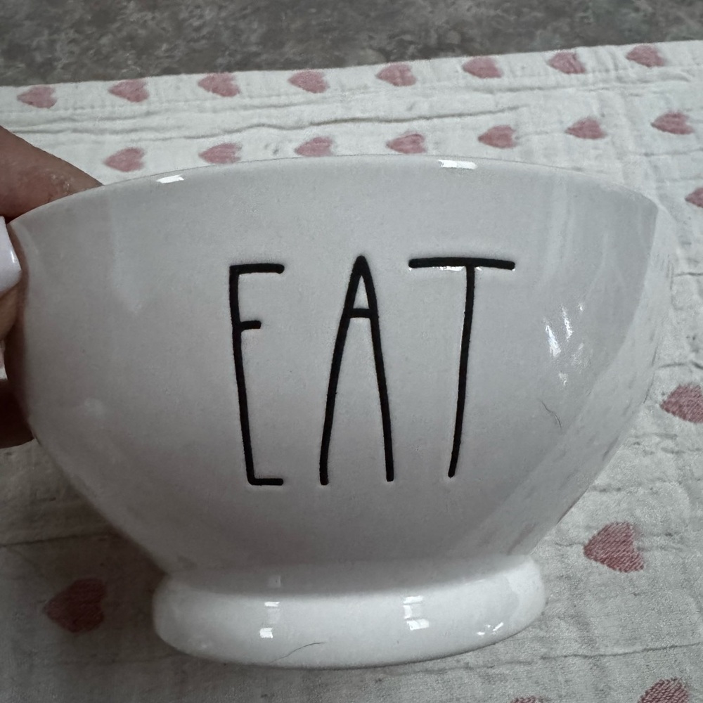 Rae Dunn White 'EAT' Bowl